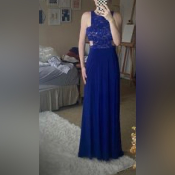 Royal Blue Gown Dress - Picture 4 of 4